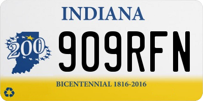IN license plate 909RFN