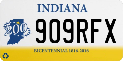IN license plate 909RFX