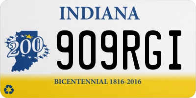 IN license plate 909RGI