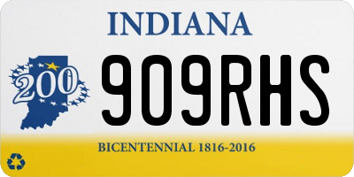 IN license plate 909RHS