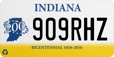 IN license plate 909RHZ