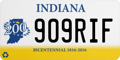 IN license plate 909RIF