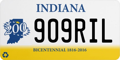 IN license plate 909RIL
