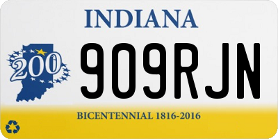IN license plate 909RJN