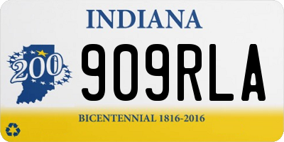 IN license plate 909RLA