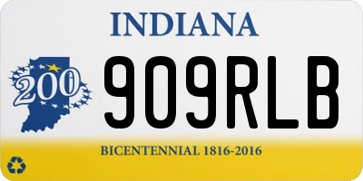 IN license plate 909RLB
