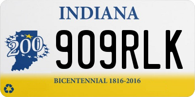 IN license plate 909RLK