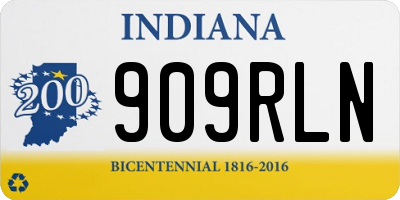 IN license plate 909RLN