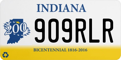 IN license plate 909RLR