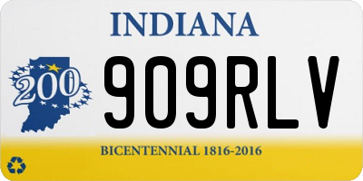 IN license plate 909RLV