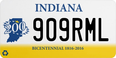 IN license plate 909RML
