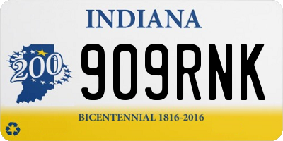 IN license plate 909RNK