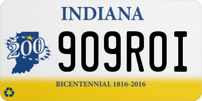 IN license plate 909ROI