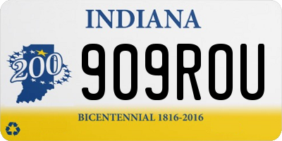IN license plate 909ROU