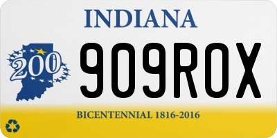 IN license plate 909ROX