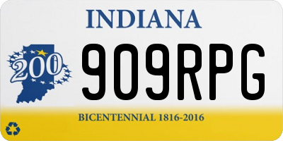 IN license plate 909RPG
