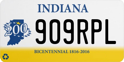 IN license plate 909RPL