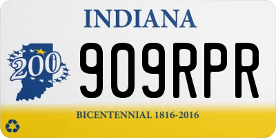 IN license plate 909RPR