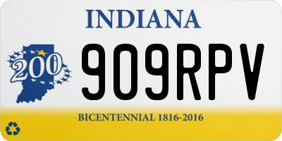 IN license plate 909RPV