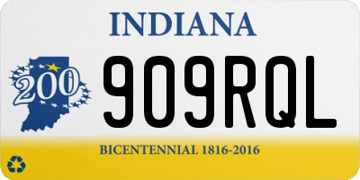 IN license plate 909RQL