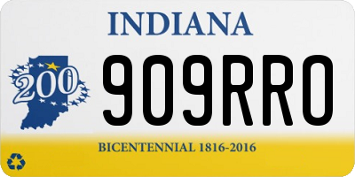 IN license plate 909RRO