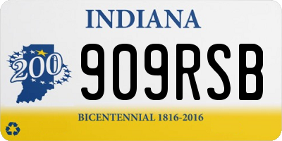 IN license plate 909RSB