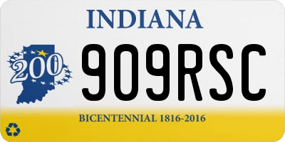 IN license plate 909RSC
