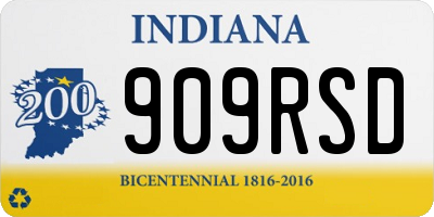 IN license plate 909RSD