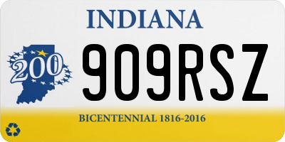 IN license plate 909RSZ
