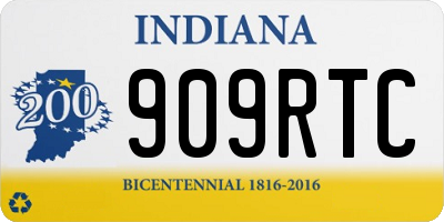 IN license plate 909RTC