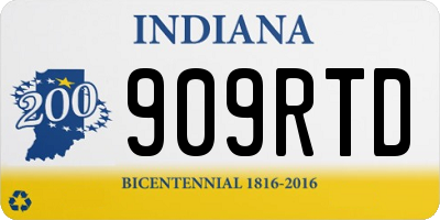 IN license plate 909RTD
