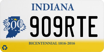 IN license plate 909RTE
