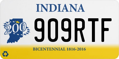 IN license plate 909RTF