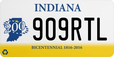IN license plate 909RTL