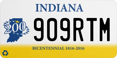 IN license plate 909RTM
