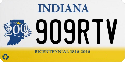 IN license plate 909RTV