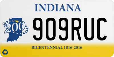 IN license plate 909RUC