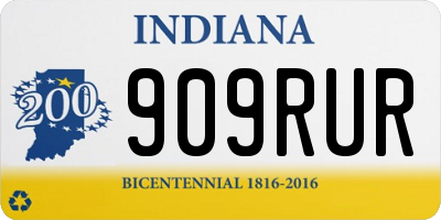 IN license plate 909RUR