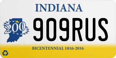 IN license plate 909RUS