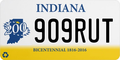 IN license plate 909RUT