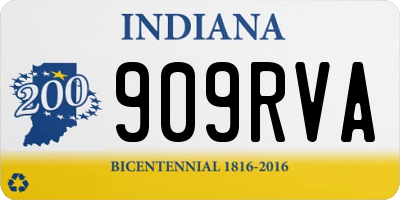IN license plate 909RVA