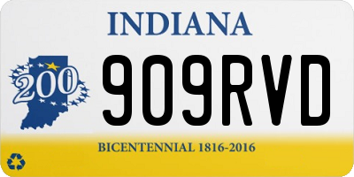 IN license plate 909RVD
