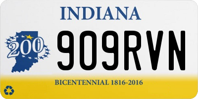 IN license plate 909RVN
