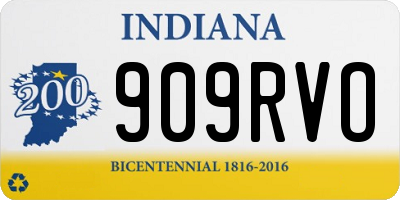 IN license plate 909RVO