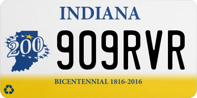 IN license plate 909RVR