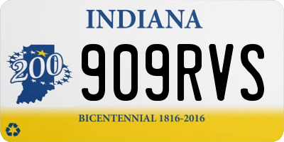 IN license plate 909RVS