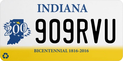 IN license plate 909RVU
