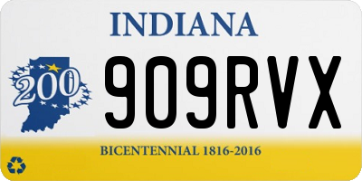 IN license plate 909RVX