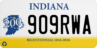 IN license plate 909RWA