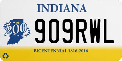 IN license plate 909RWL